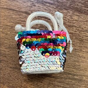 Sequin Multicolor Mini Bag for Hand Sanitizer